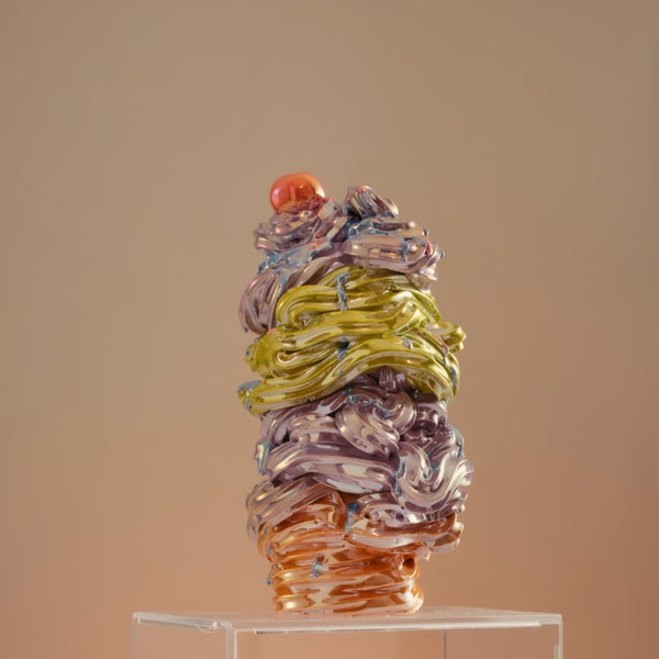 Soft Serve Tower (Green & Lavender), 2025